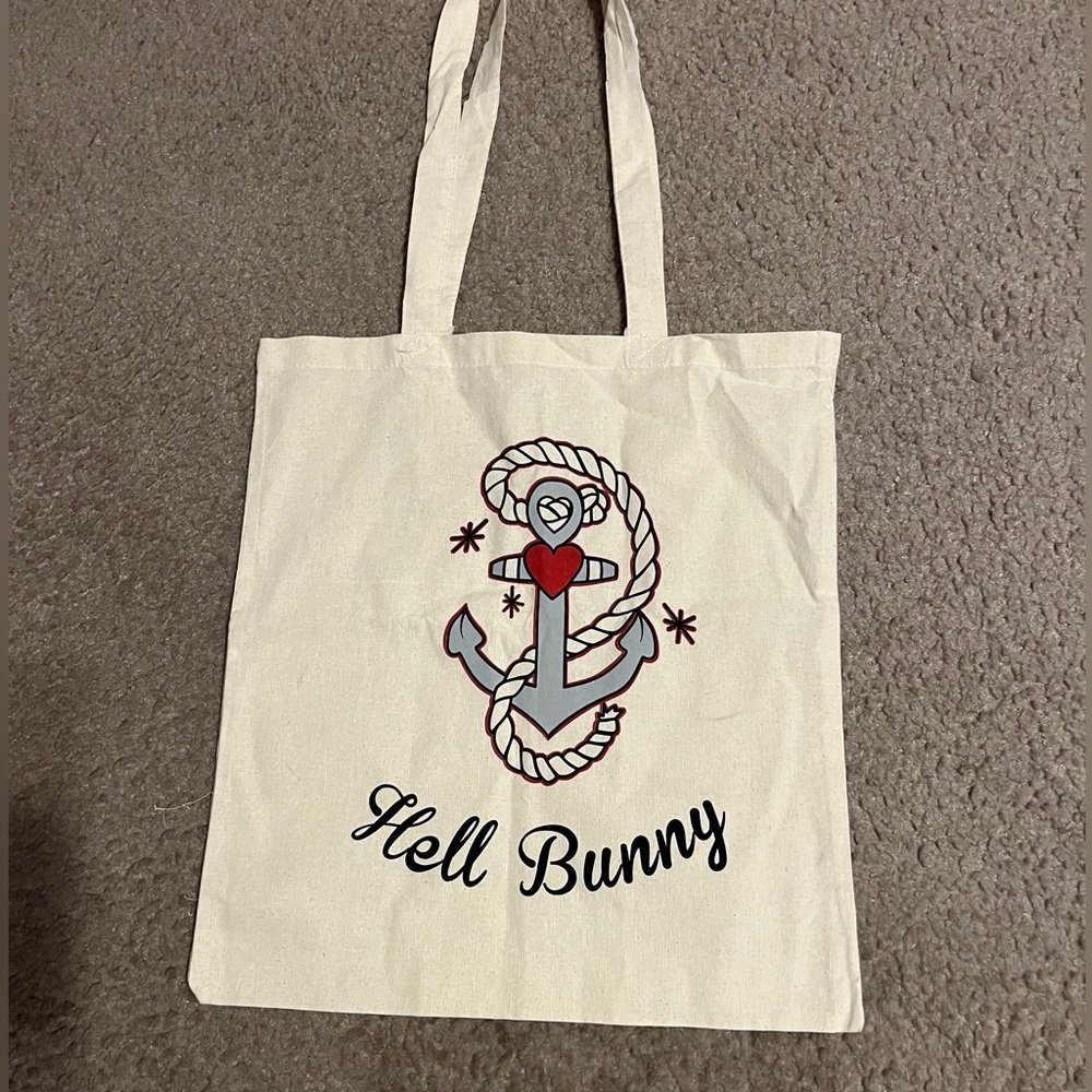 Hell Bunny Anchor Canvas Tote Bag NWOT